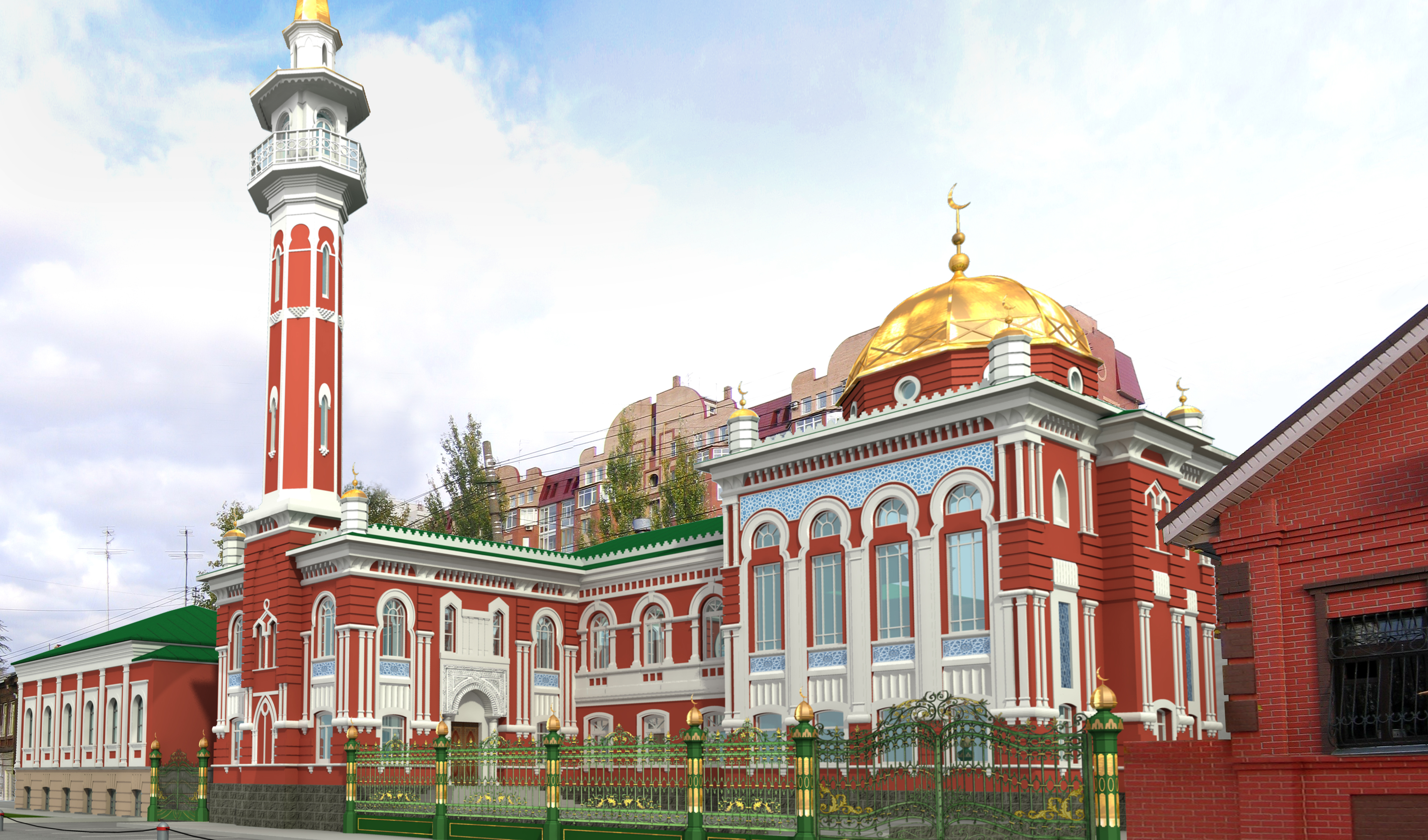 На главный купол Самарской Исторической мечети установят полумесяц На главный купол Самарской Исторической мечети установят полумесяц